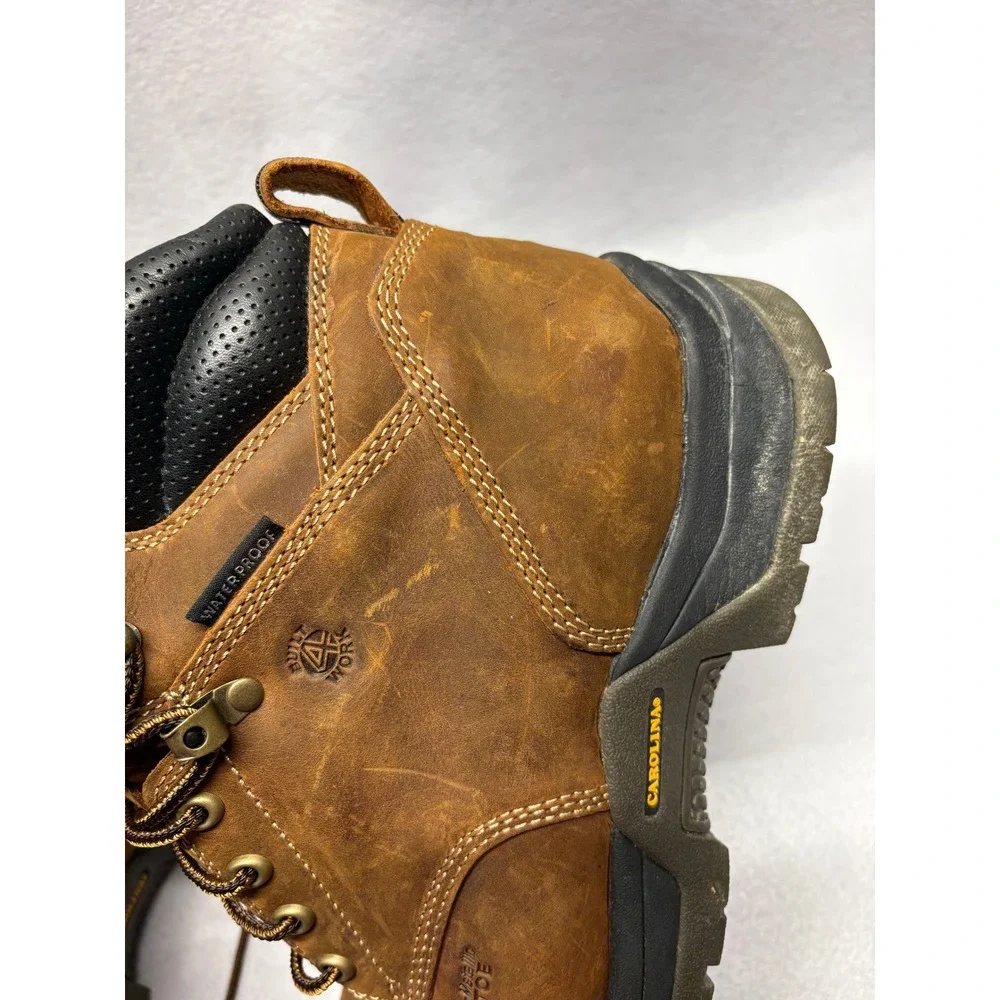 Carolina CA5520 Mens Waterproof Composite Toe Work Boots Brown Leather 11 2E